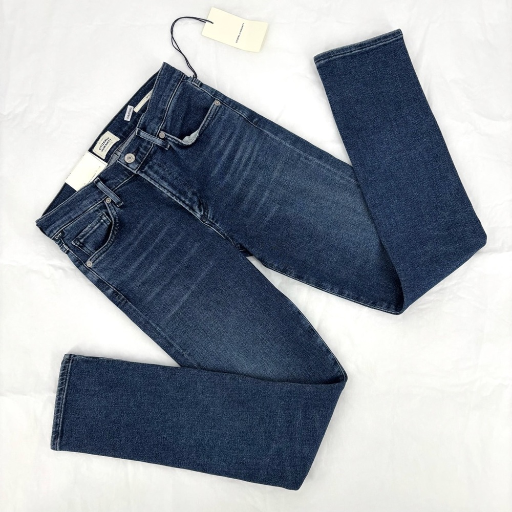 Citizens of Humanity NWT Blue Skyla Mid-Rise Cigarette Jeans, 25